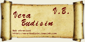 Vera Budišin vizit kartica